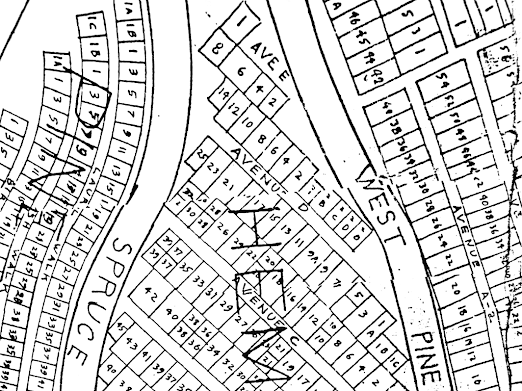 Original Hemlock cemetery map scan