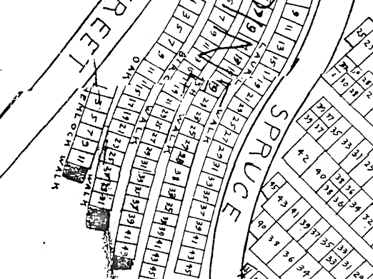 Original Pine cemetery map scan