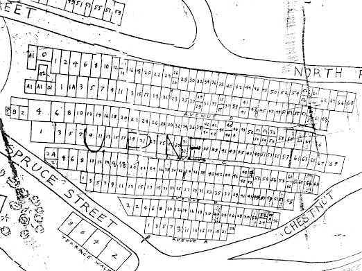 Original Upper Pine cemetery map scan